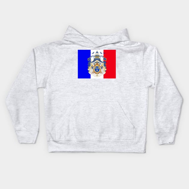 French emblem flag Kids Hoodie by AidanMDesigns